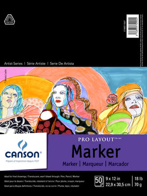Pro Layout Marker Pad, 9"x12" (Canson)