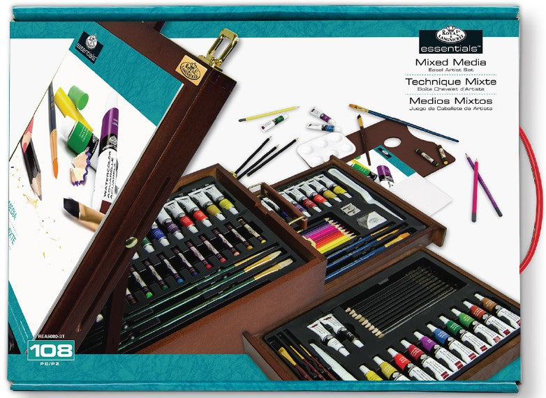 MisaBLカラー120g100本セット Essentials™ Mixed Media Box Easel Artist Set, 108 Piece (Royal