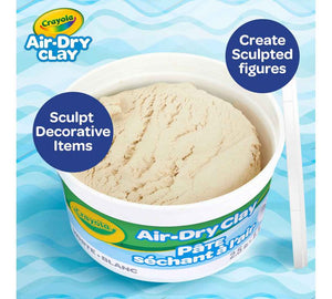 Crayola White Air-Dry Clay, 2.5 lbs in Resealable Container, (Crayola)