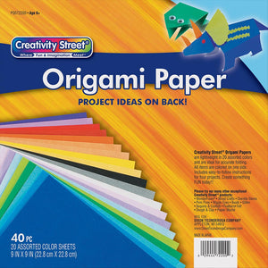 Creativity Street® Origami Paper 9" X 9", Assorted Colors, 40 Sheets (Pacon)