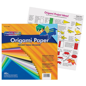 Creativity Street® Origami Paper 9" X 9", Assorted Colors, 40 Sheets (Pacon)