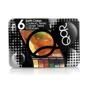 QoR® Watercolor 6 Earth Color Set of 6 (Golden QoR Watercolors)