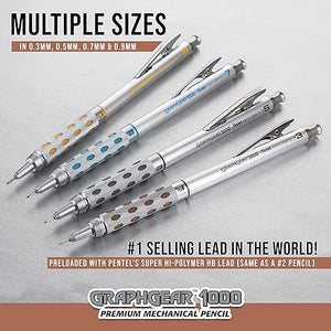 GraphGear 1000 Mechanical Pencil 0.5mm, Gray (Pentel)