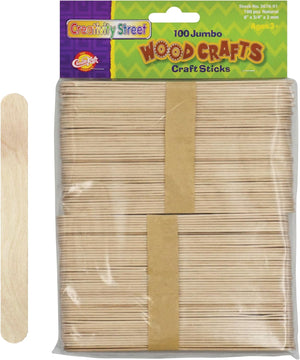 Creativity Street® Jumbo Craft Sticks 6"x3/4", 100 Pieces (Pacon)