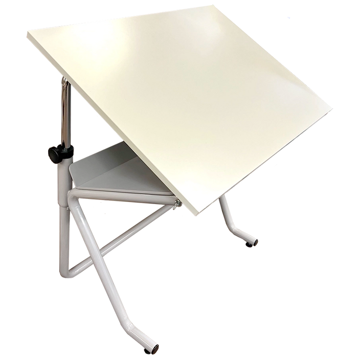 White Drawing/Drafting Table with White Base (Jack Richeson)