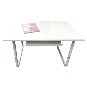 White Drawing/Drafting Table with Gray Base (Jack Richeson)