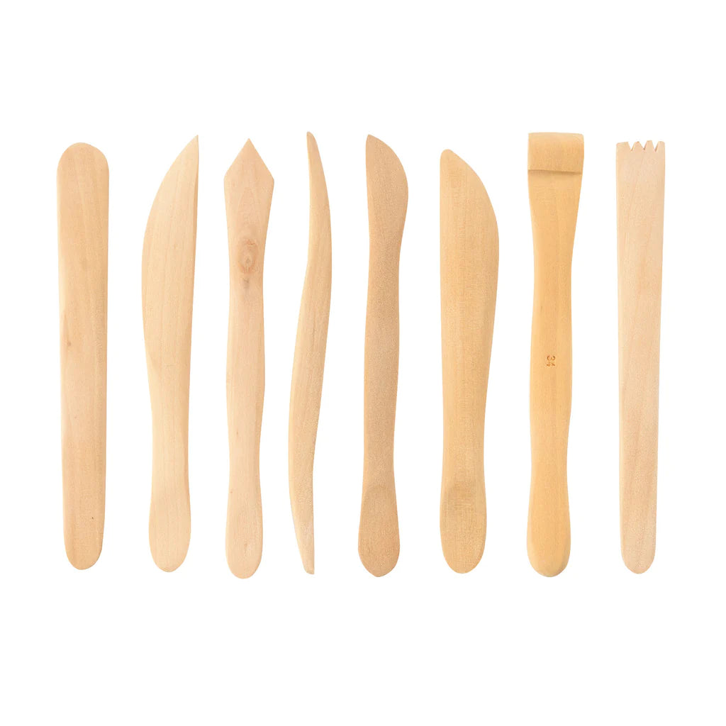 AMACO Wooden Modeling Tools - 12 Piece Assorted Sculpting Tool Set