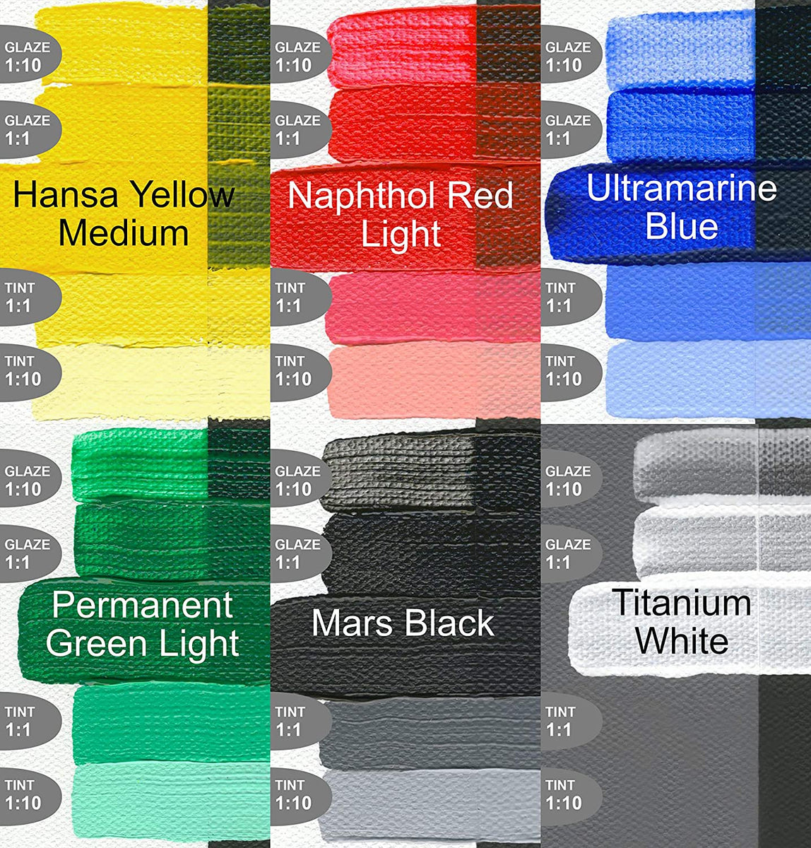 Introductory Heavy Body Acrylic Set of 6 (Golden Acrylic Heavy Body