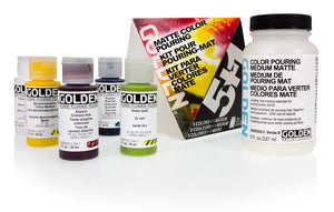 Color Pouring Medium Matte Set (Golden Acrylic Mediums)