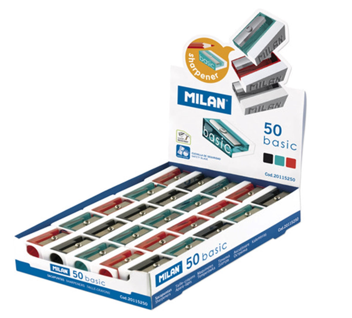 Pencil Sharpener, Basic 1Hole (Milan) Alabama Art Supply