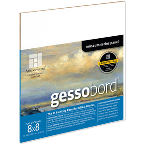Gessobord™  1/8th Inch Flat Artist Panel, Various Sizes (Ampersand)