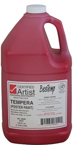 Red BesTemp Tempera Poster Paint (Certified Artist)