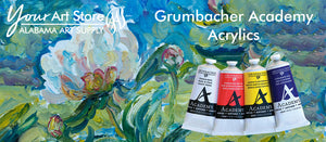 Grumbacher - Academy Acrylic - 200ml Tube - Lamp Black
