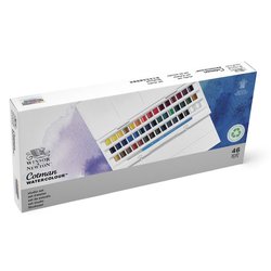 Cotman Watercolours Studio Set, 45 Half Pans  (Winsor & Newton)