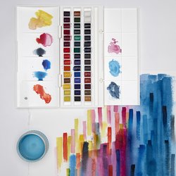 Cotman Watercolour Travel Set (24 Half Pans) (Winsor & Newton