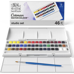 Cotman Watercolours Studio Set, 45 Half Pans  (Winsor & Newton)