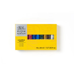 Winsor & Newton Galeria Acrylic 10-Color Set, 20 ml Tubes (Winsor & Newton)