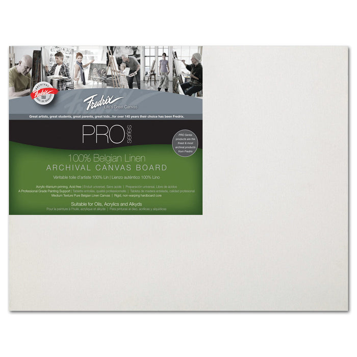 11"X14" PRO SERIES Archival Belgian Linen Canvas Board (FREDRIX)