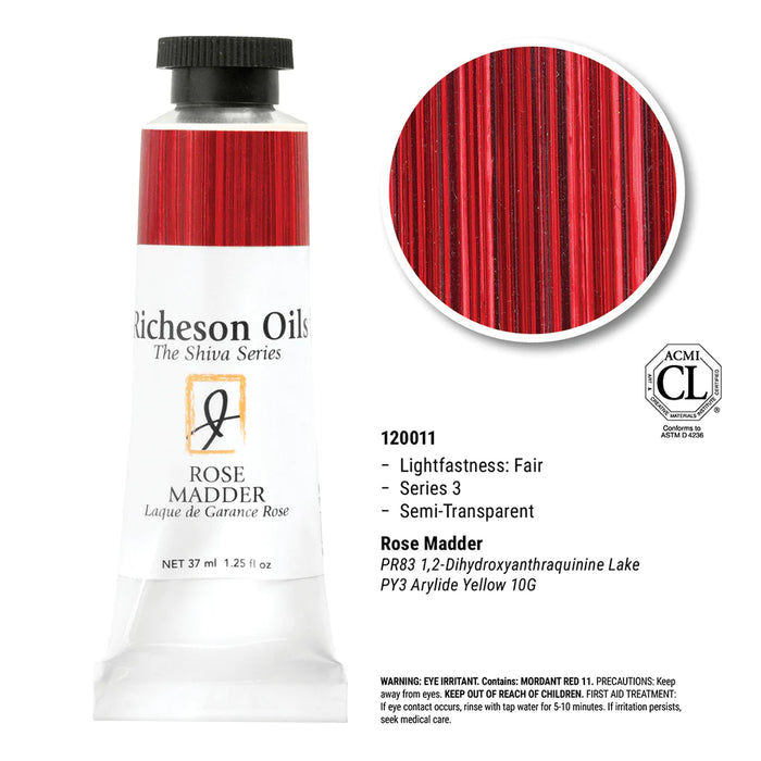 Richeson Oils Rose Madder, 37 ml (Jack Richeson, The Shiva Series)