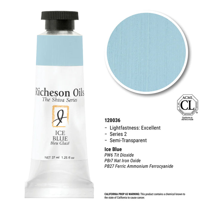 Richeson Oils Ice Blue, 37 ml (Jack Richeson, The Shiva Series)