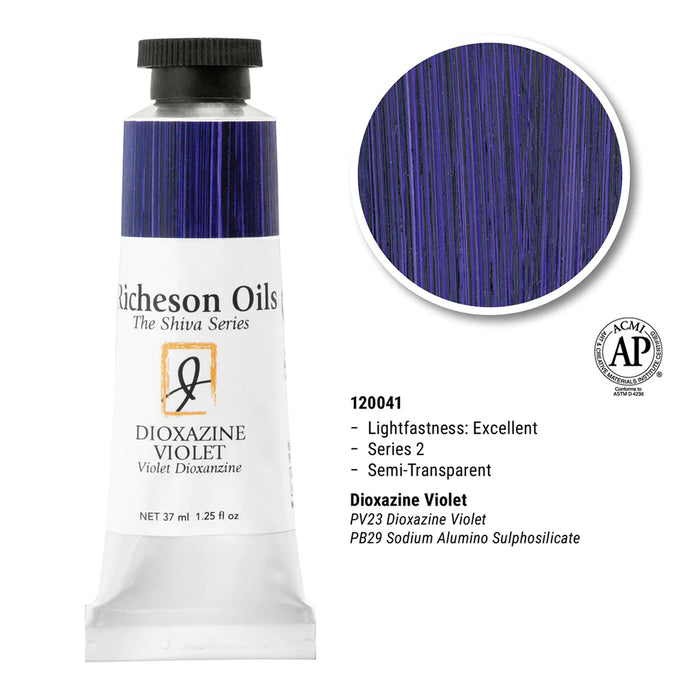 Richeson Oils Dioxazine Violet, 37 ml (Jack Richeson, The Shiva Series)