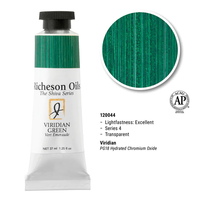 Richeson Oils Veridian, 37 ml (Jack Richeson, The Shiva Series)