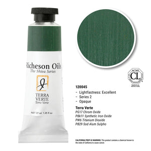 Richeson Oils Terra Verte, 37 ml (Jack Richeson, The Shiva Series)
