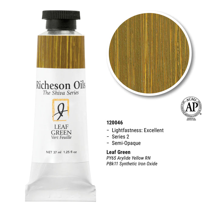 Richeson Oils Leaf Green, 37 ml (Jack Richeson, The Shiva Series)