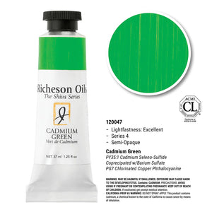Richeson Oils Cadmium Green, 37 ml (Jack Richeson, The Shiva Series)