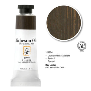 Richeson Oils Raw Umber, 37 ml (Jack Richeson, The Shiva Series)