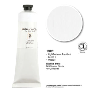 Richeson Oils Titanium White, 37 ml and 150 ml (Jack Richeson, The Shiva Series)