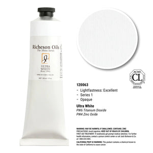 Richeson Oils Ultra White, 37 ml and 150 ml (Jack Richeson, The Shiva Series)