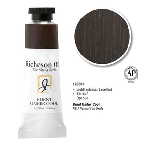 Richeson Oils Burnt Umber Cool, 37 ml (Jack Richeson, The Shiva Series)