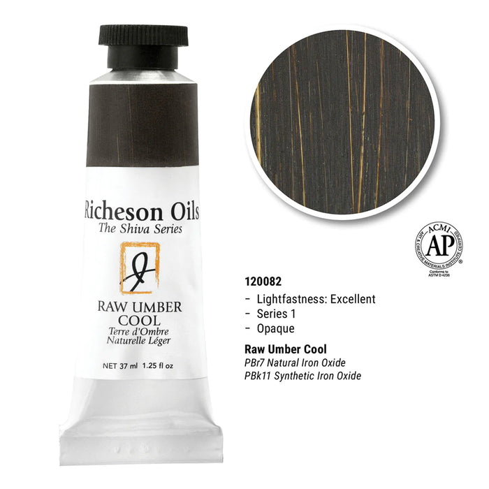 Richeson Oils Raw Umber Cool, 37 ml (Jack Richeson, The Shiva Series)