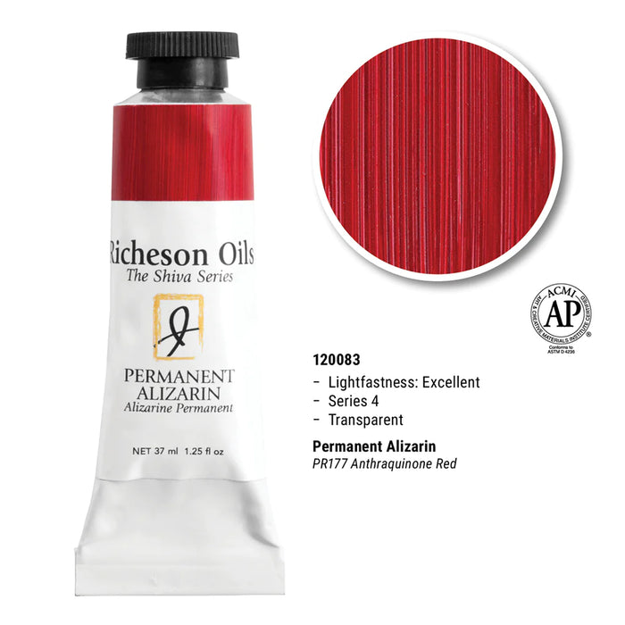 Richeson Oils Permanent Alizarin, 37 ml (Jack Richeson, The Shiva Series)