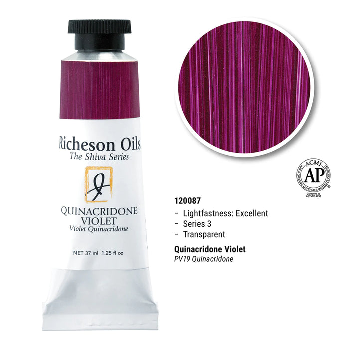 Richeson Oils Quinacridone Violet, 37 ml (Jack Richeson, The Shiva Series)