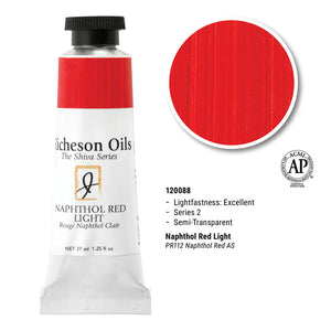 Richeson Oils Naphthol Red Light, 37 ml (Jack Richeson, The Shiva Series)