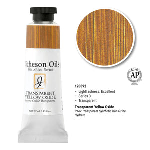 Richeson Oils Transparent Yellow Oxide, 37 ml (Jack Richeson, The Shiva Series)