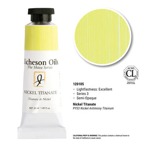 Richeson Oils Nickel Titanate, 37 ml (Jack Richeson, The Shiva Series)