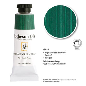 Richeson Oils Cobalt Green Deep, 37 ml (Jack Richeson, The Shiva Series)