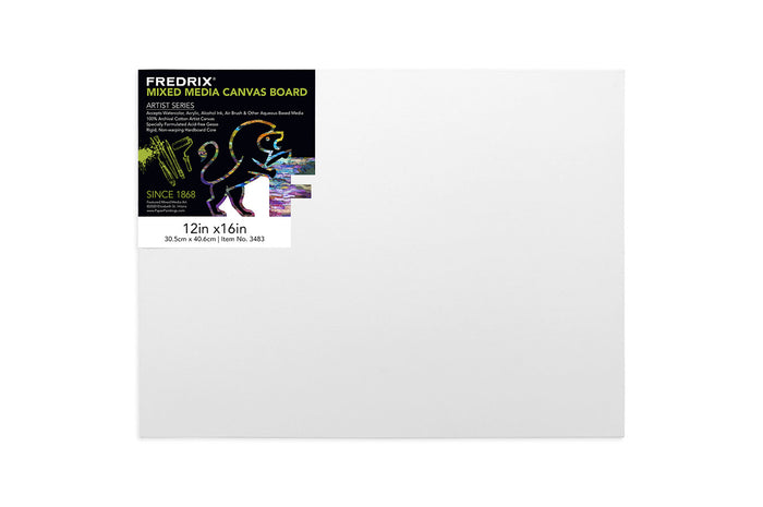12"X16" ARTIST MIXED MEDIA Archival Canvas Board (FREDRIX)