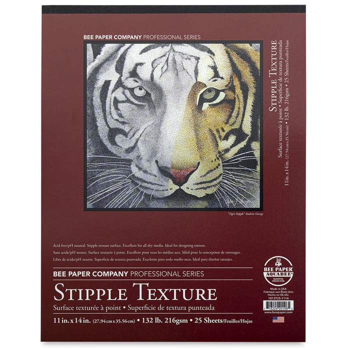 Stipple Texture Pad, Natural White, 11"X14" (Bee Paper)