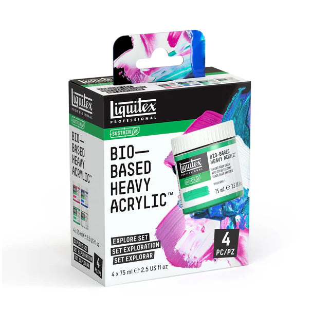 Liquitex Bio-Based Heavy Body Acrylic Explore Set, 4 x 75ml