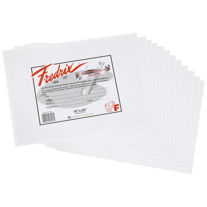 16"x20" ARTIST SERIES CANVAS PANELS, 12 Pack (FREDRIX)