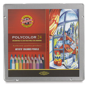 Polycolor Colored Pencil Assorted Set, 24 Colors (Koh-I-Noor)