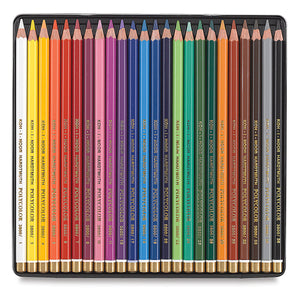Polycolor Colored Pencil Assorted Set, 24 Colors (Koh-I-Noor)