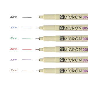 Pigma Micron® 6 Assorted Colors 005 Pen Set (Sakura)