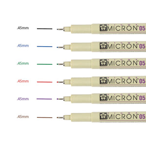 Pigma Micron® 6 Assorted Colors 05 Pen Set (Sakura)