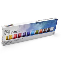 Cotman Watercolour 12 Color Tube Collection (Winsor & Newton)