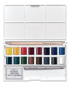 Cotman Watercolour Complete Pocket Set, 12 Half Pans (Winsor & Newton)